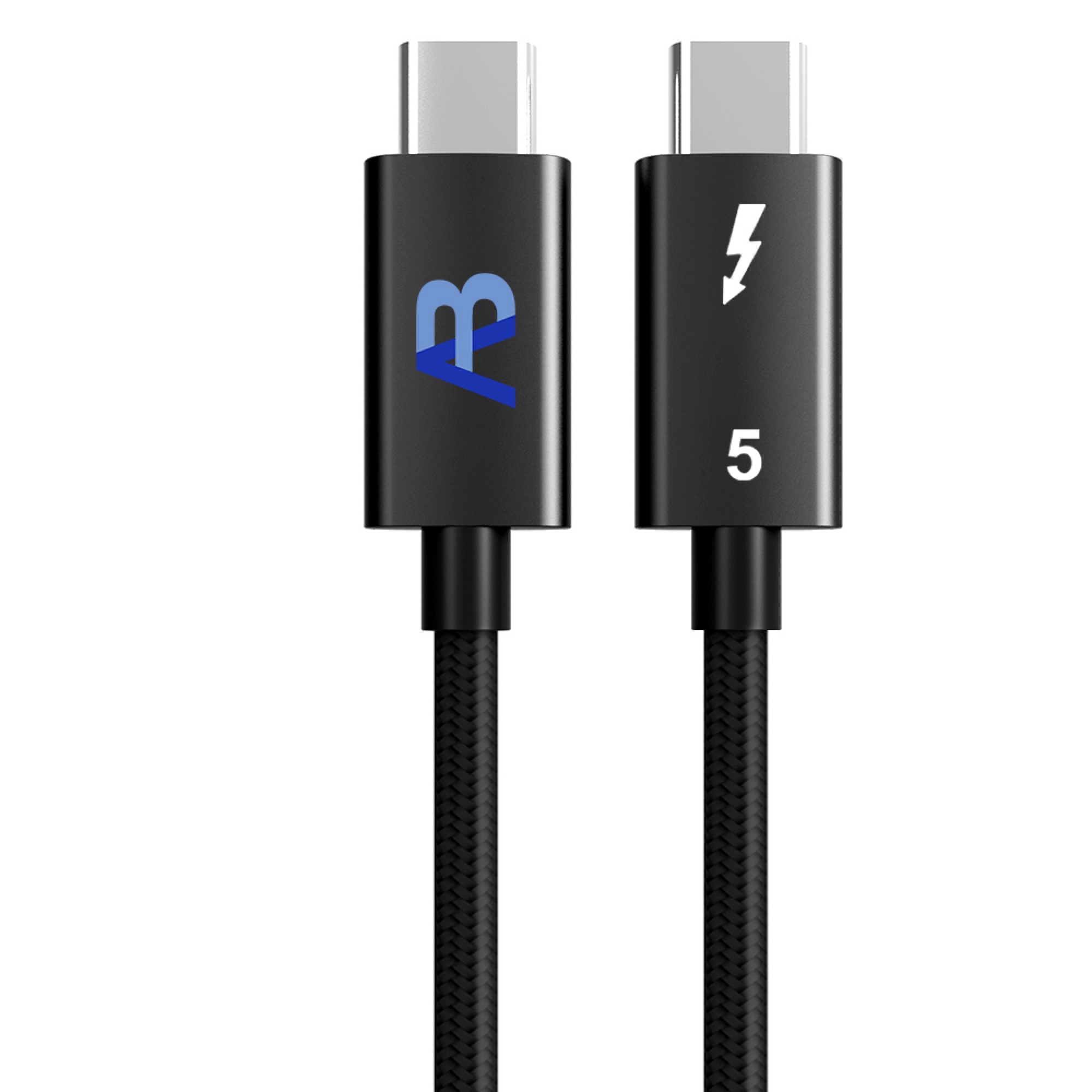 Thunderbolt 5 Kablo 240W / 80Gbps Örgülü USB-C, 100cm Siyah