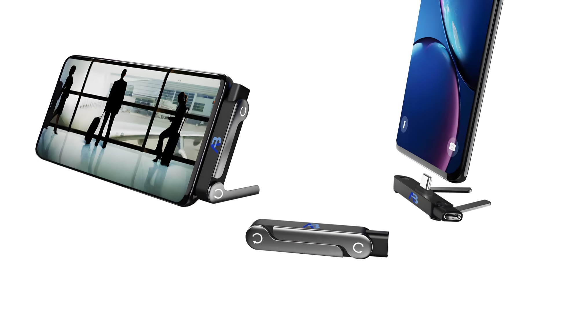 Şarj Portlu Ultra Mini Telefon Standı, 240W USB-C / 480Mbps, Turuncu - 3