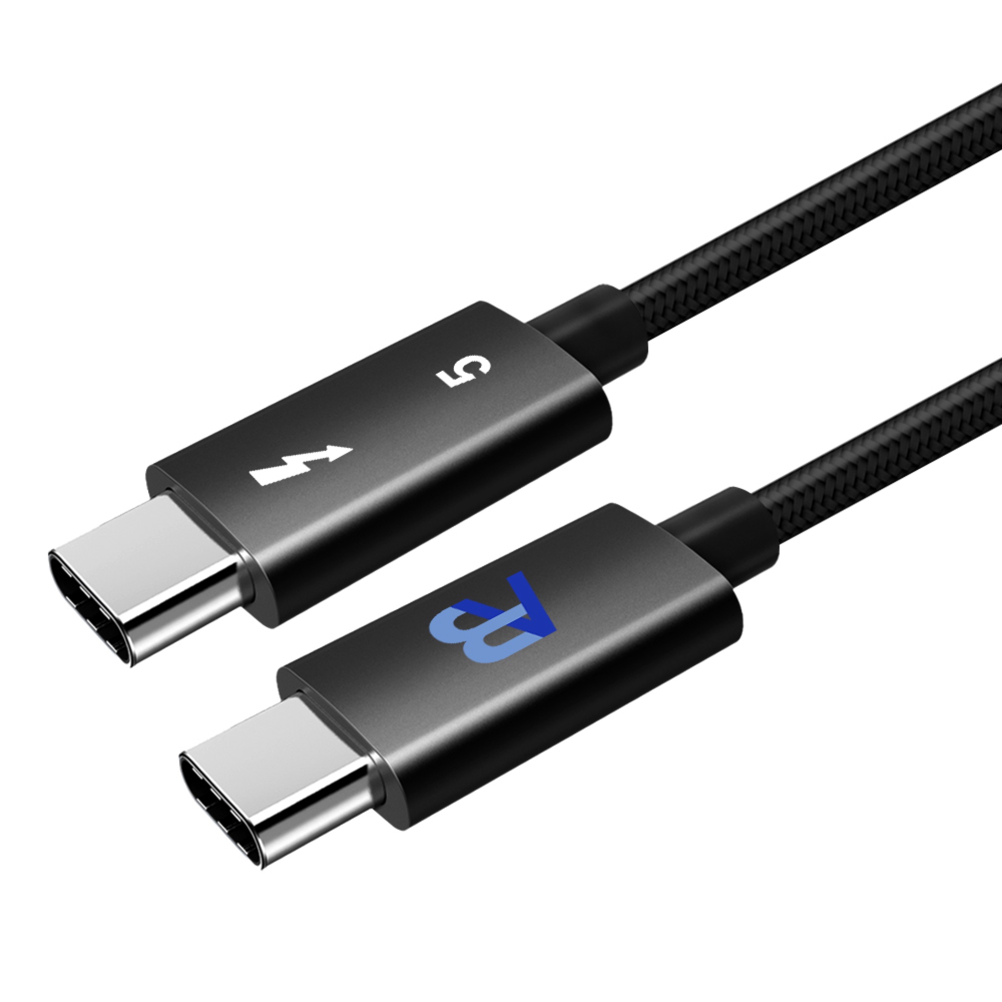 Thunderbolt 5 Kablo 240W / 80Gbps Örgülü USB-C, 150cm Siyah - 6