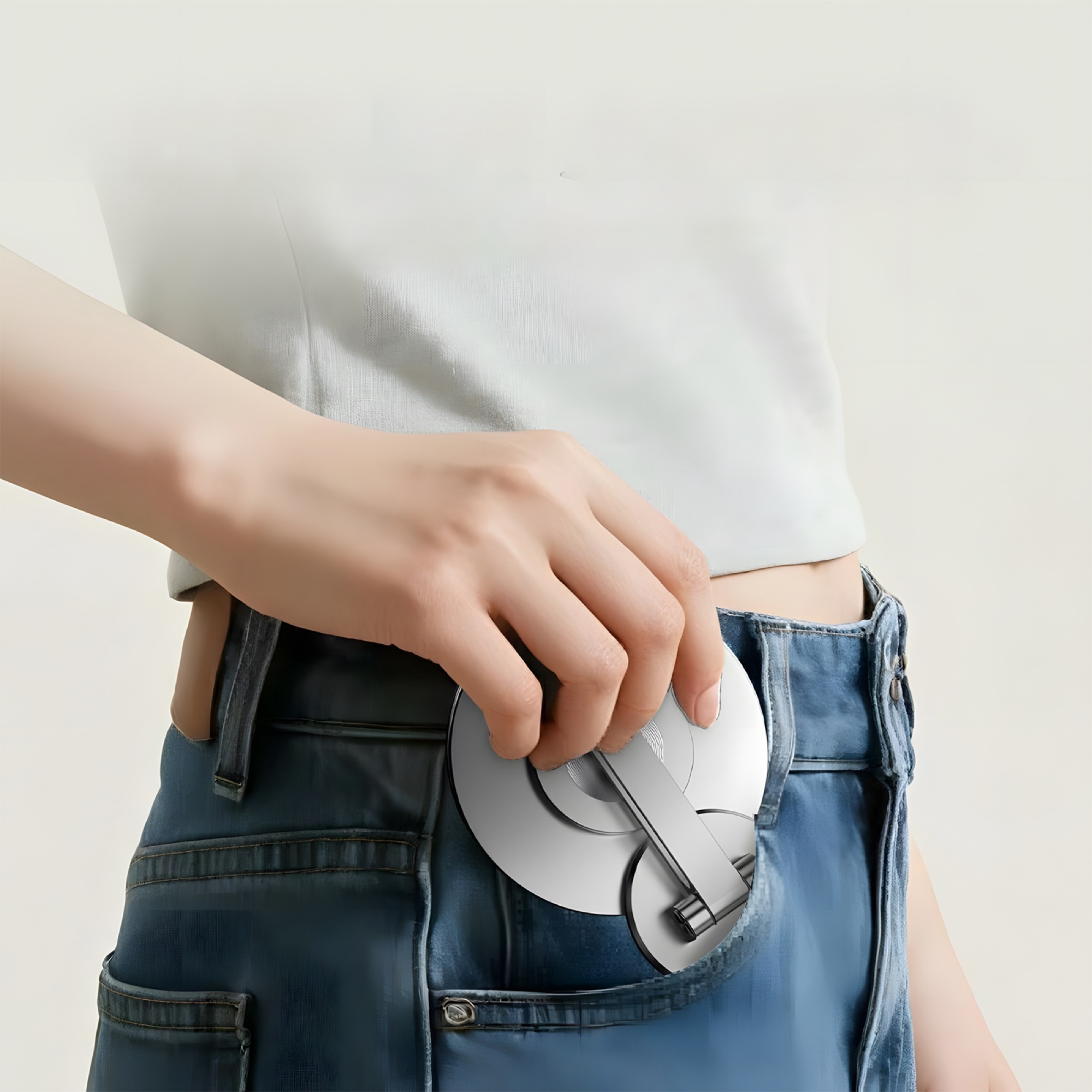 Katlanabilir Manyetik Telefon Tutucu, MagSafe Uyumlu 360° Dönebilir, Siyah - 5